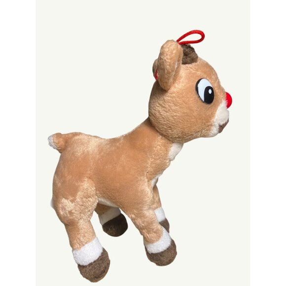 Rudolph The Red-Nosed Reindeer Plush Toy Ornament - Picture 3 of 10